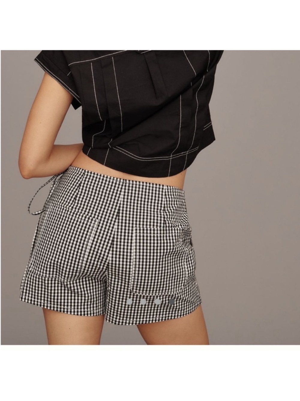 Anthropologie Maeve gingham apron skort - Picture 3 of 3